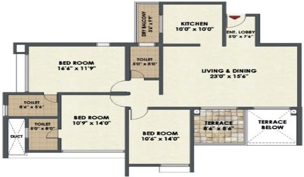 Featured Image of Birla Bannerghatta 3.5 BHK Floor Plan